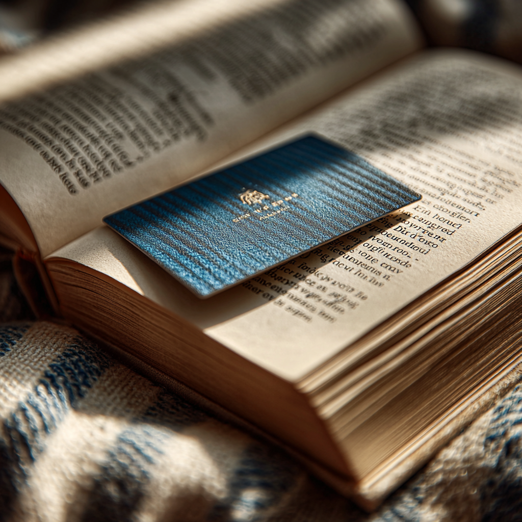 A business card in a book | Source: Midjourney