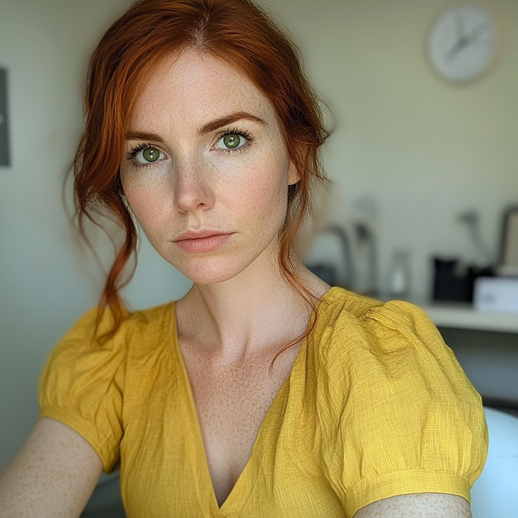 A woman sitting in a doctor's room | Source: Midjourney