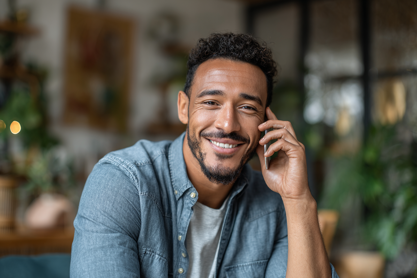 A man talking on the phone | Source: Midjourney