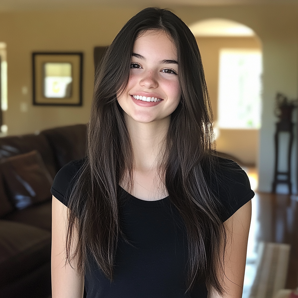 A smiling teenage girl | Source: Midjourney