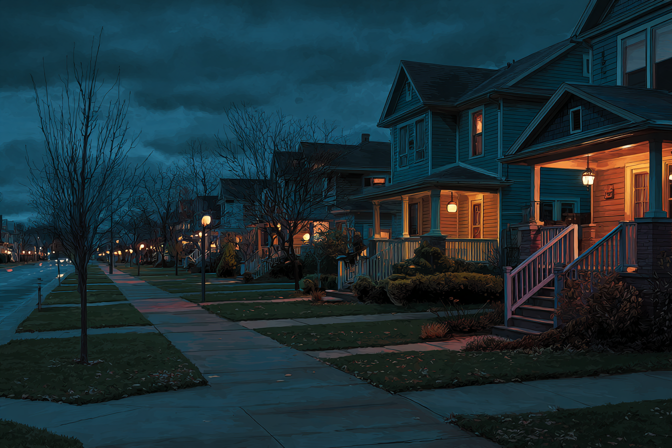 A neighborhood | Source: Midjourney