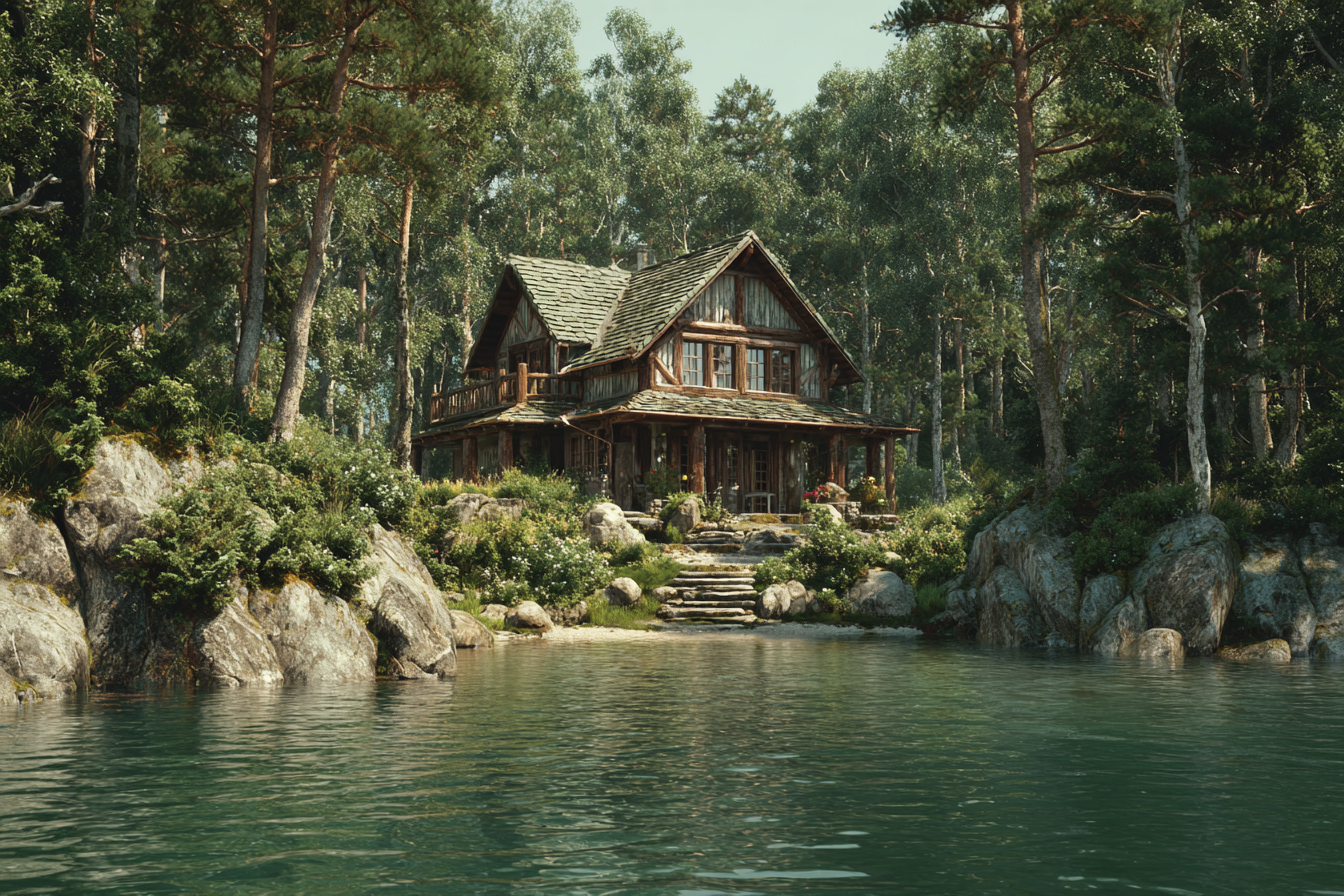 A lake house | Source: Midjourney