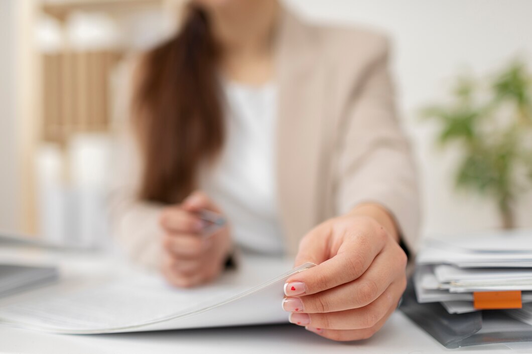 A woman oragnizing documents | Source: Freepik