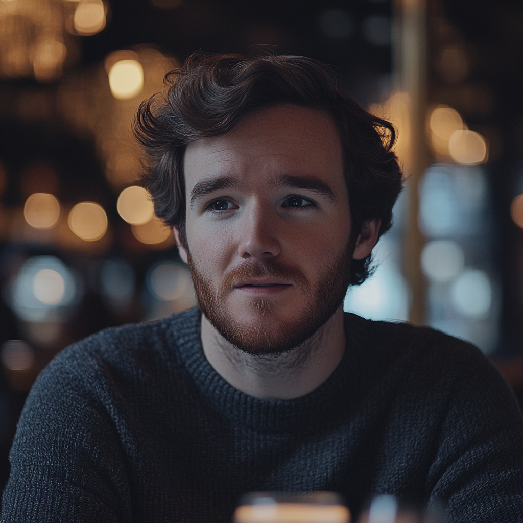 A man sitting in a restaurant | Source: Midjourney