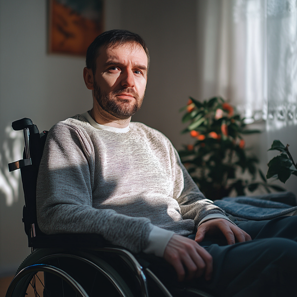 A man in a wheelchair | Source: Midjourney