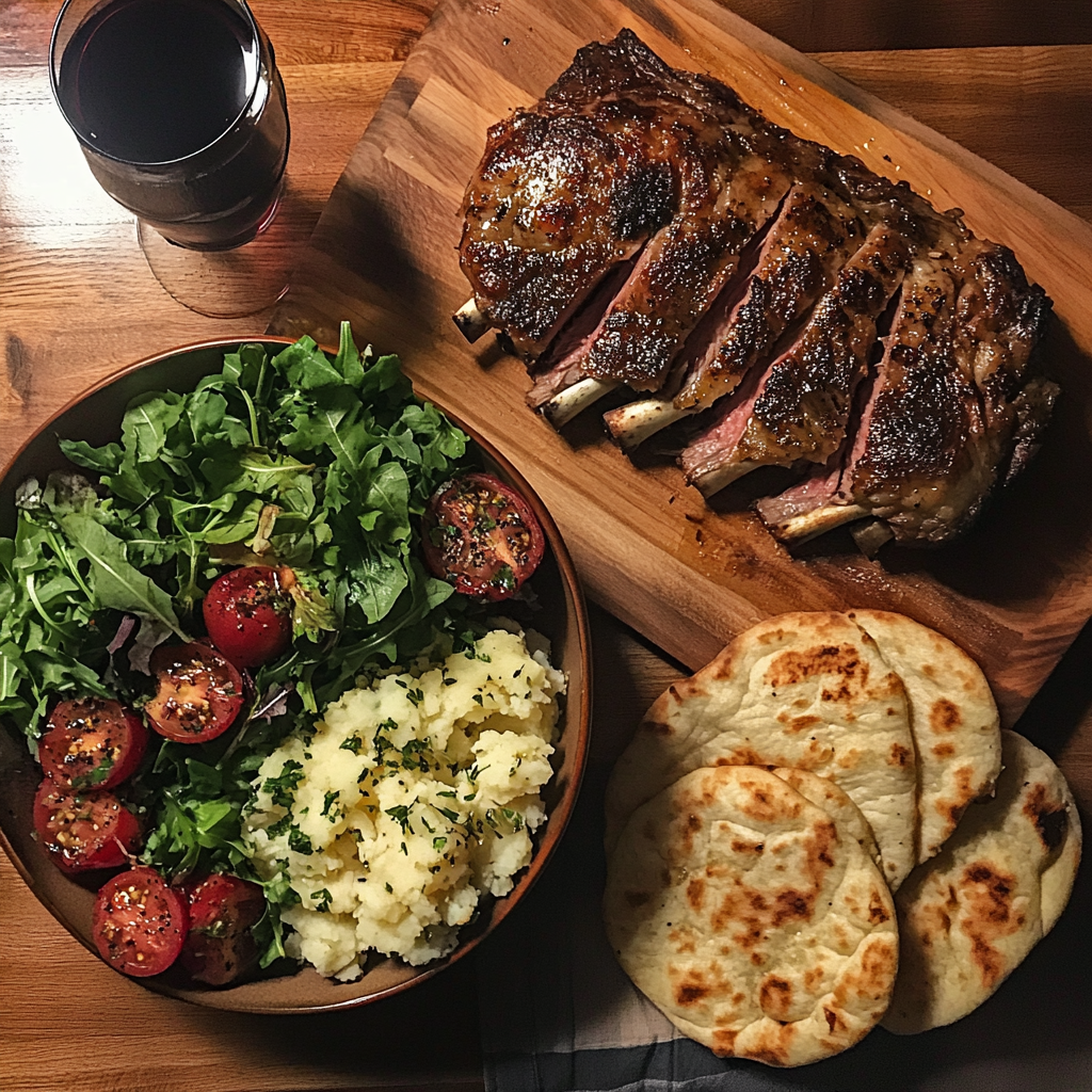 Flight Attendant Woke Me Up & Told Me to Check My Husband's Bag While He Was Away — I Never Expected What I Found 25 Food on a dinner table | Source: Midjourney