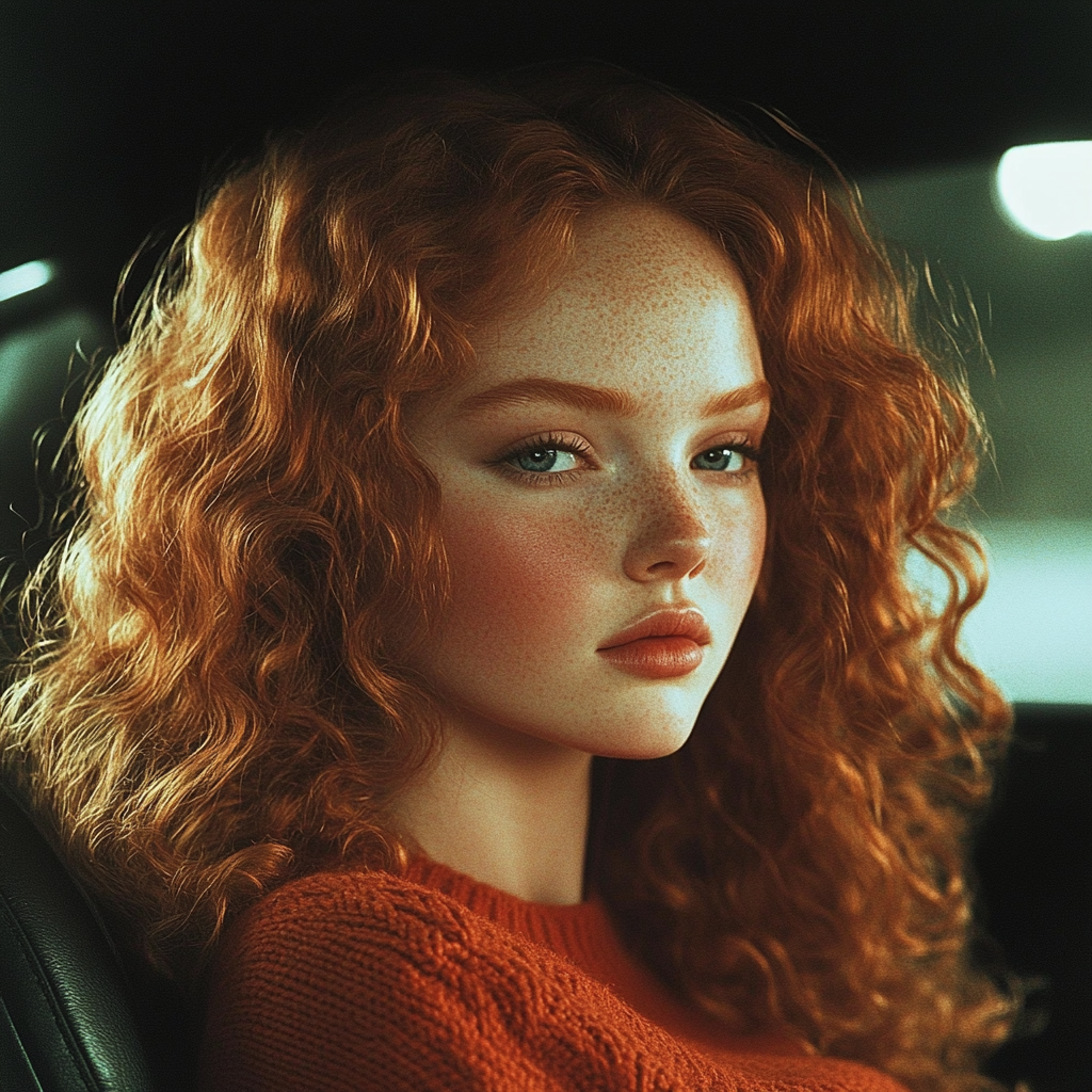 An anxious woman sitting in the car | Source: Midjourney