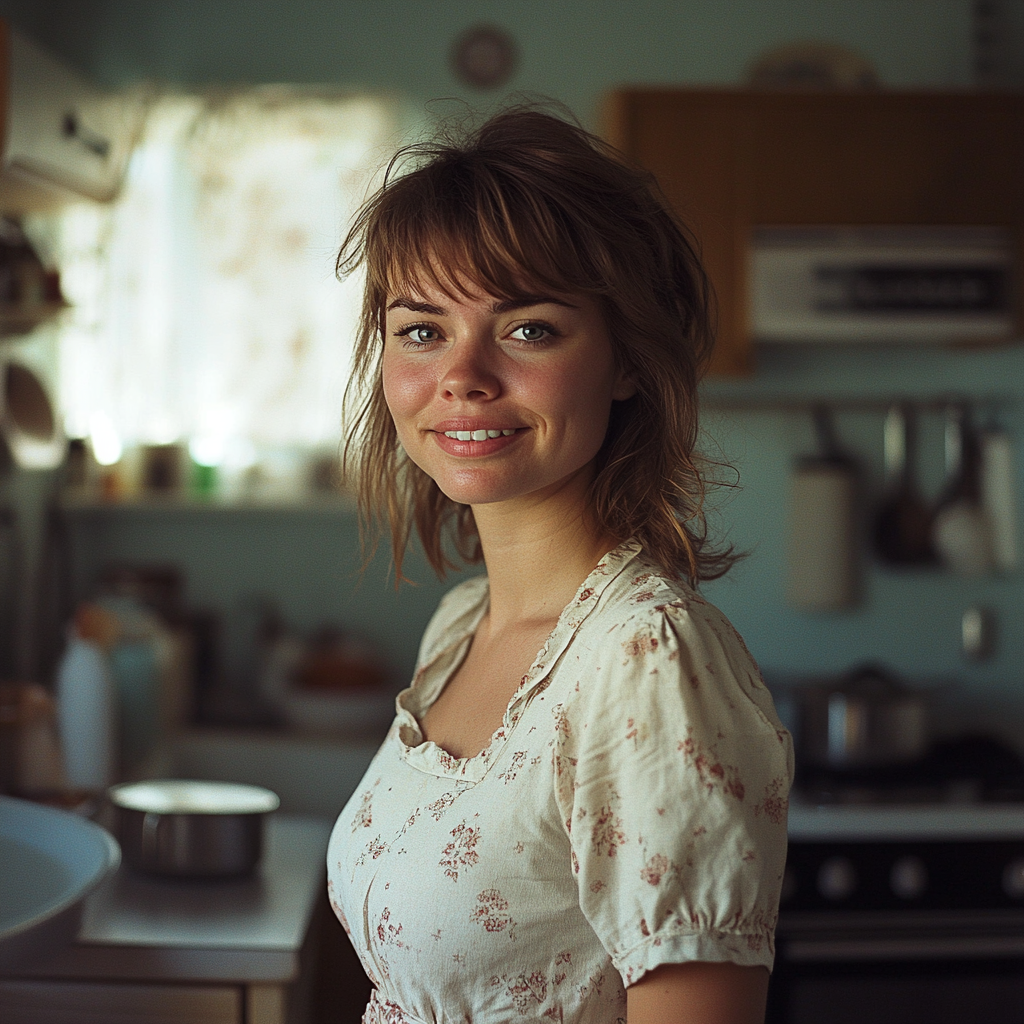 A woman smiling | Source: Midjourney