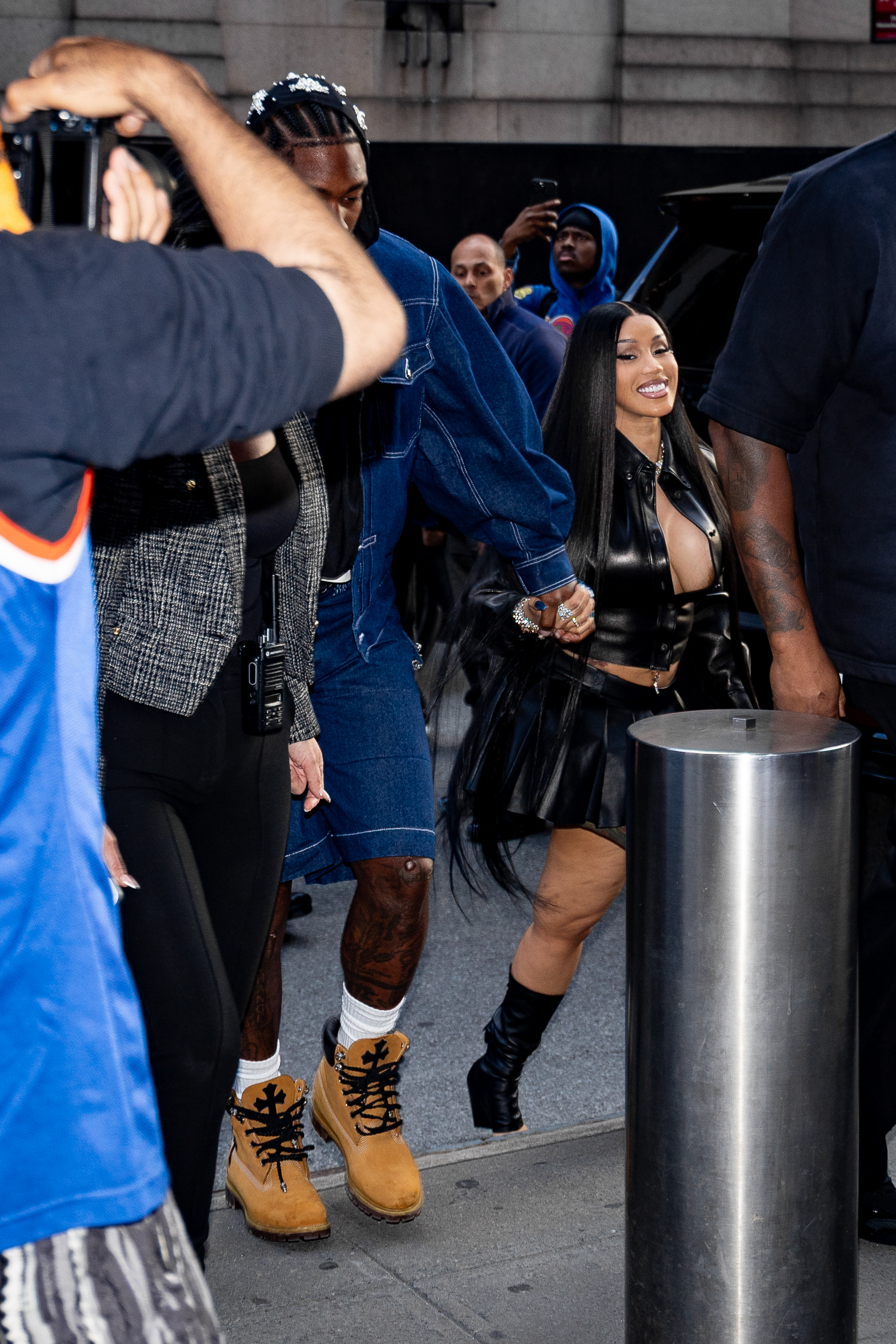 Stefon Diggs and Cardi B seen at Madison Square Garden on May 12, 2025, in New York. | Source: Getty Images