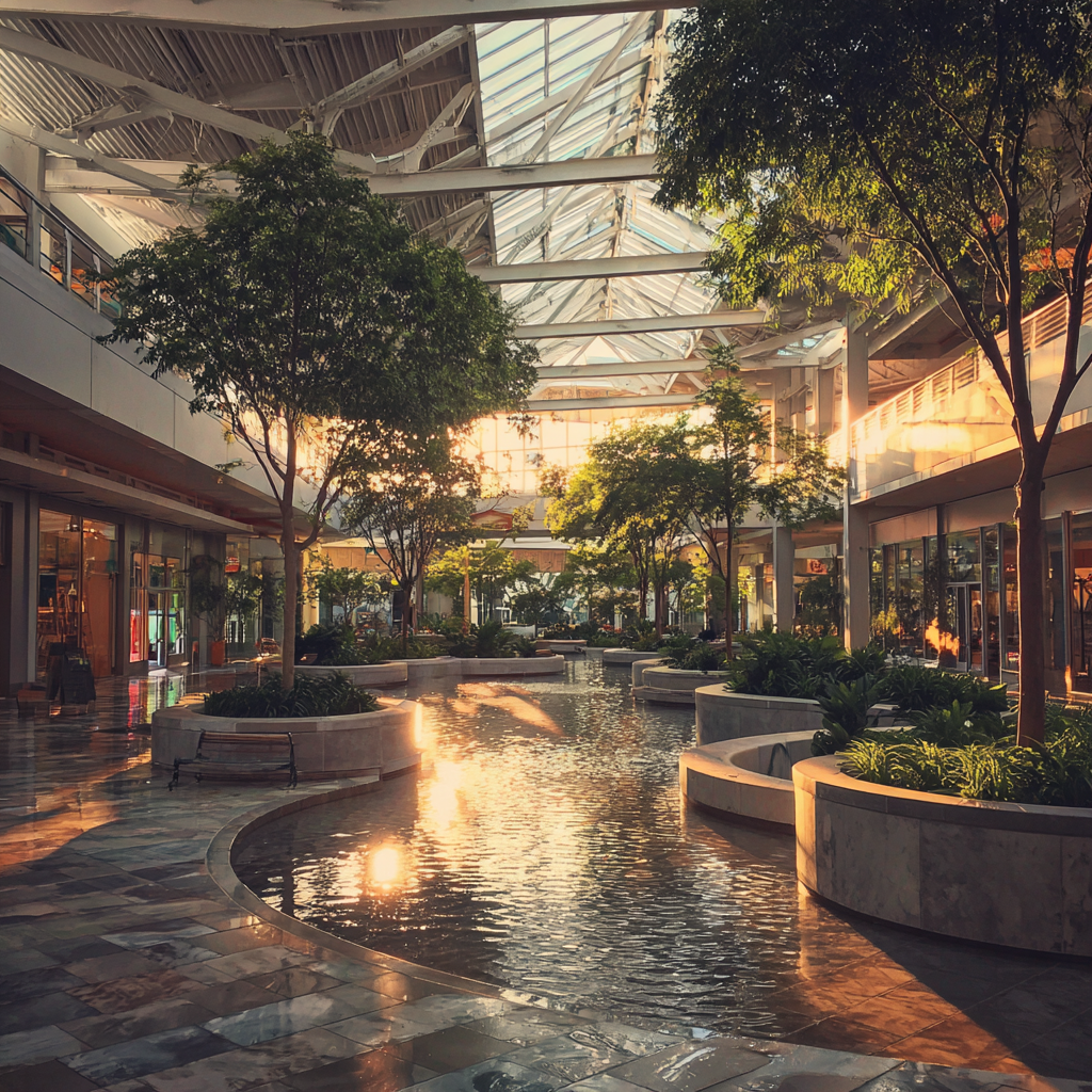 The interior of a mall | Source: Midjourney