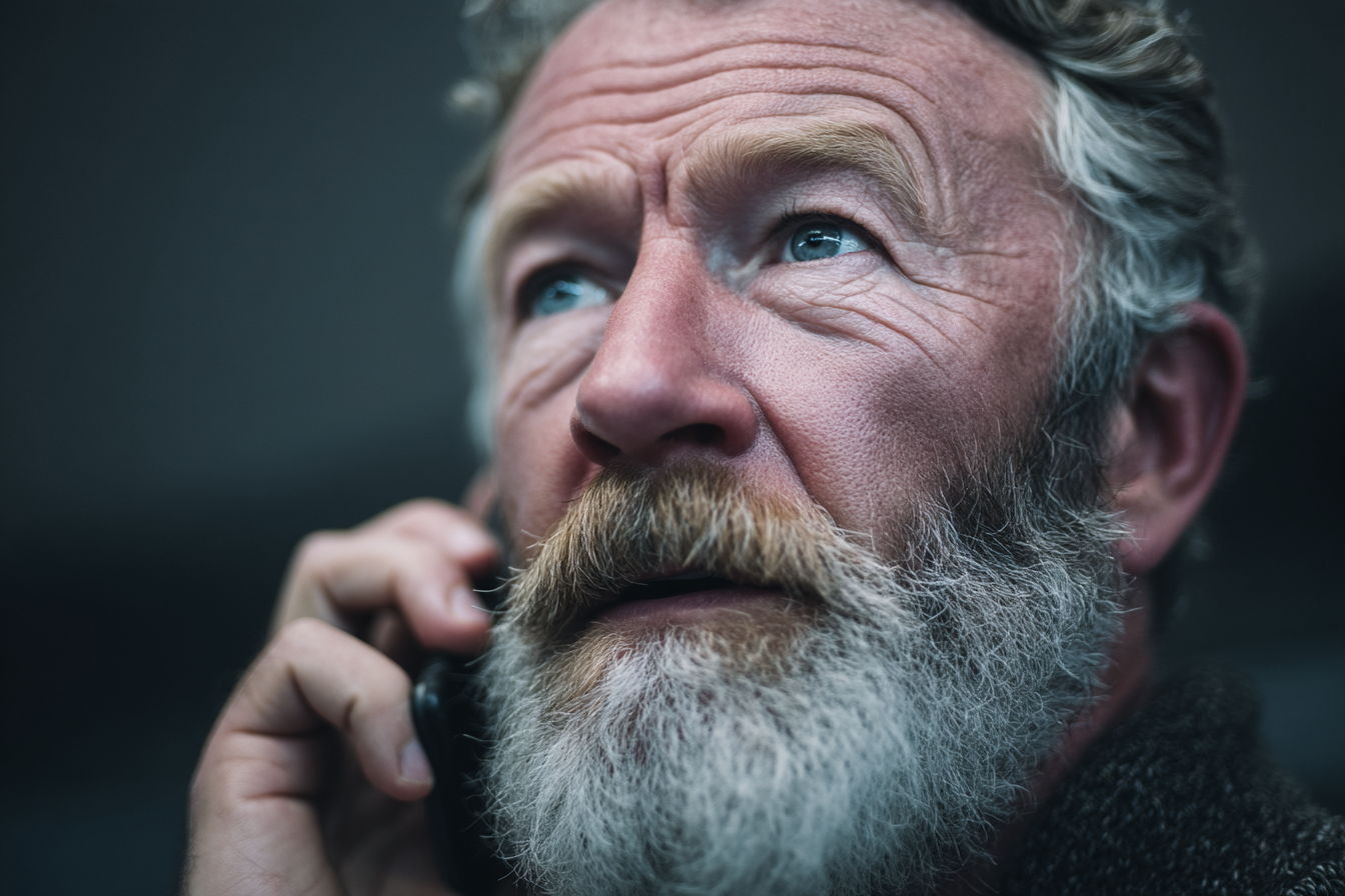 A man talking on the phone | Source: Midjourney