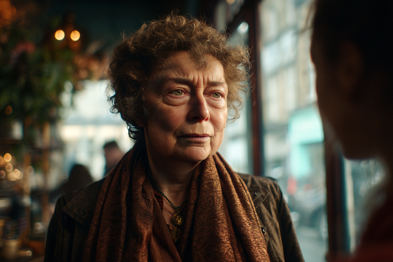 An older woman talking to another woman | Source: Midjourney