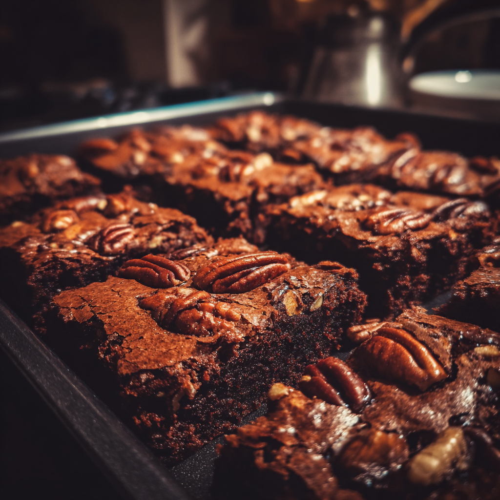 A tray of brownies | Source: Midjourney