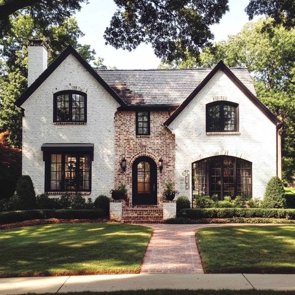 The exterior of a beautiful home | Source: Midjourney