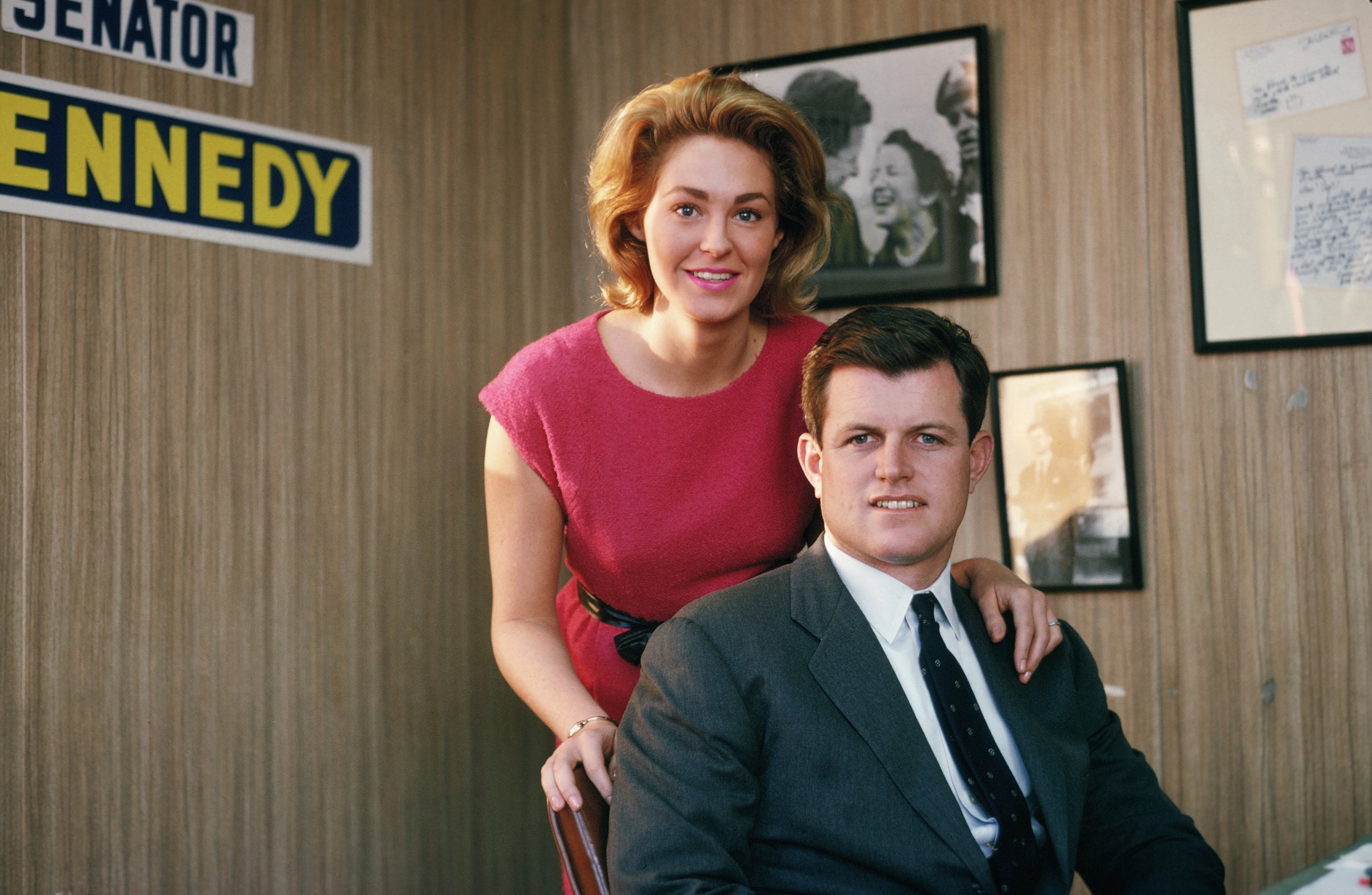 Then-newly elected Senator Edward Kennedy and his wife Joan in November 1962 in Boston, Massachusetts. | Source: Getty Images
