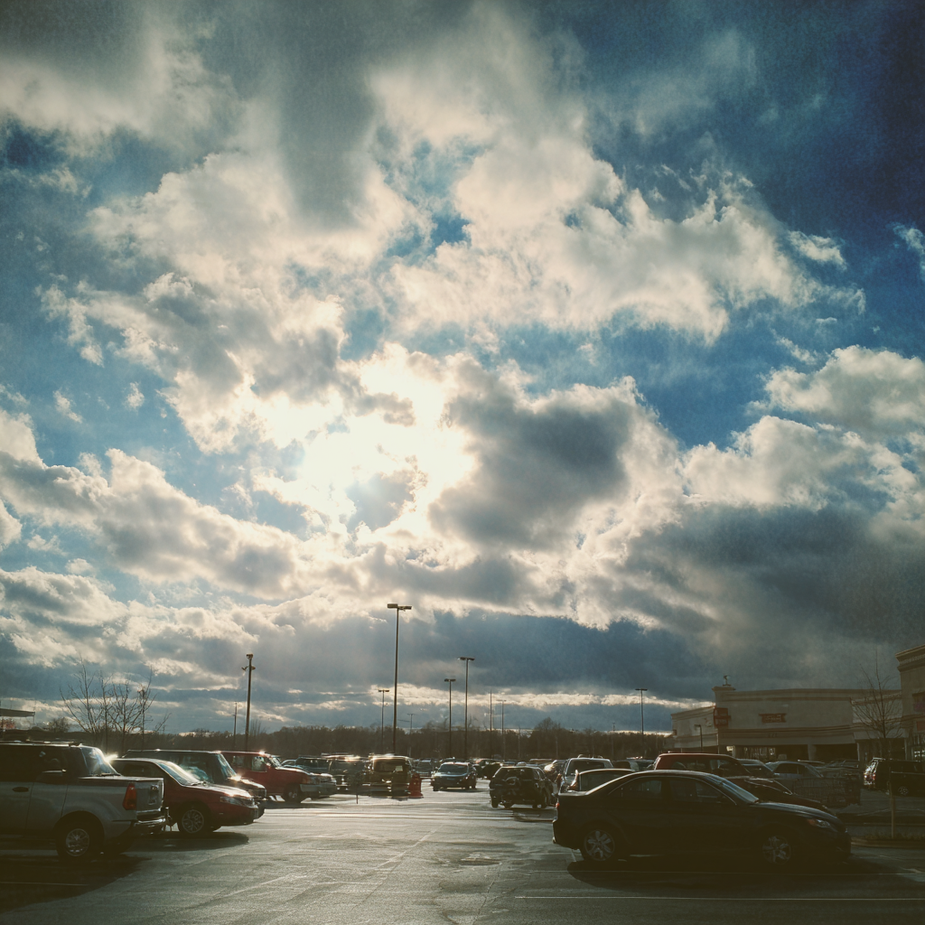 A grocery store parking lot | Source: Midjourney