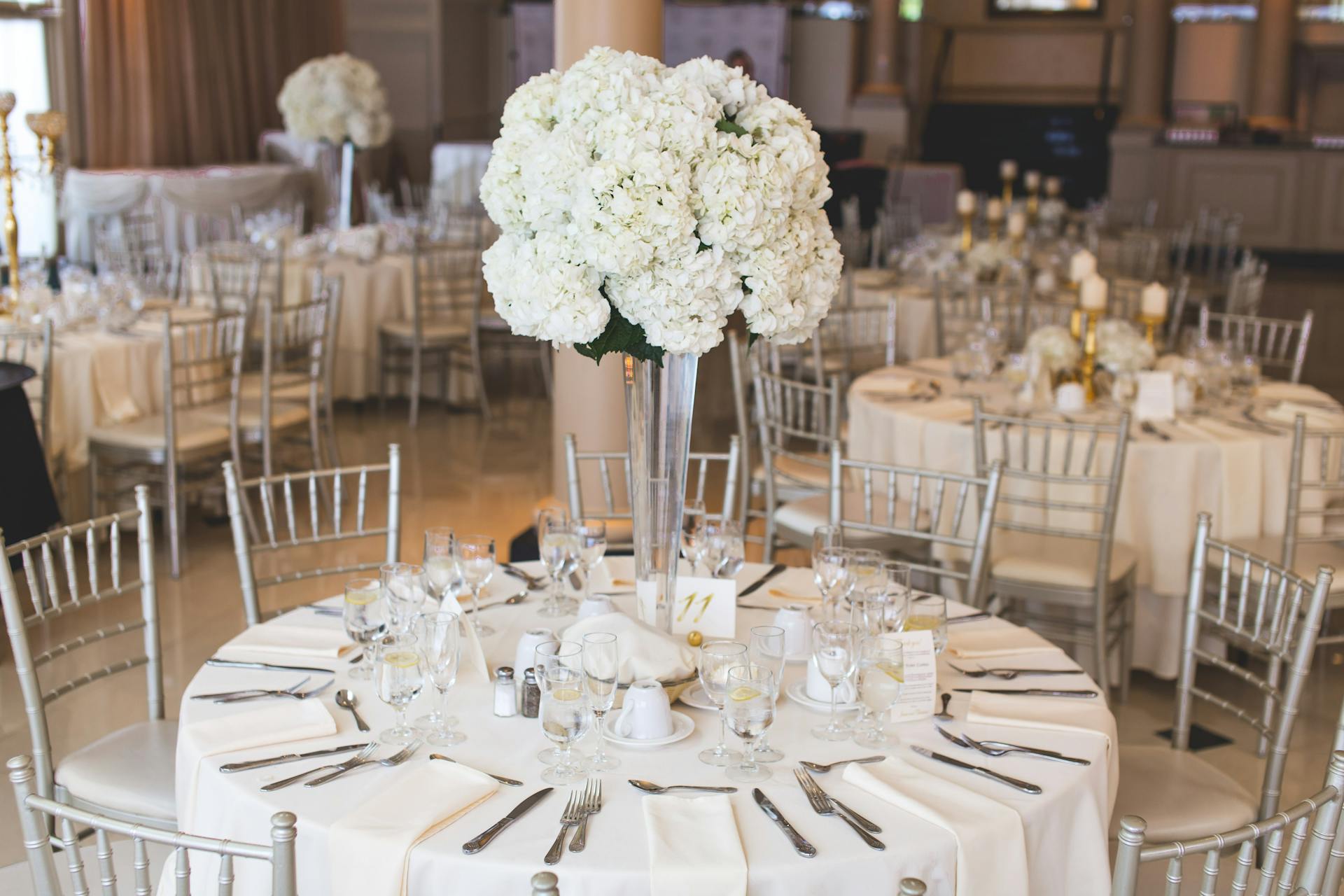 A venue set for a grand wedding dinner | Source: Pexels