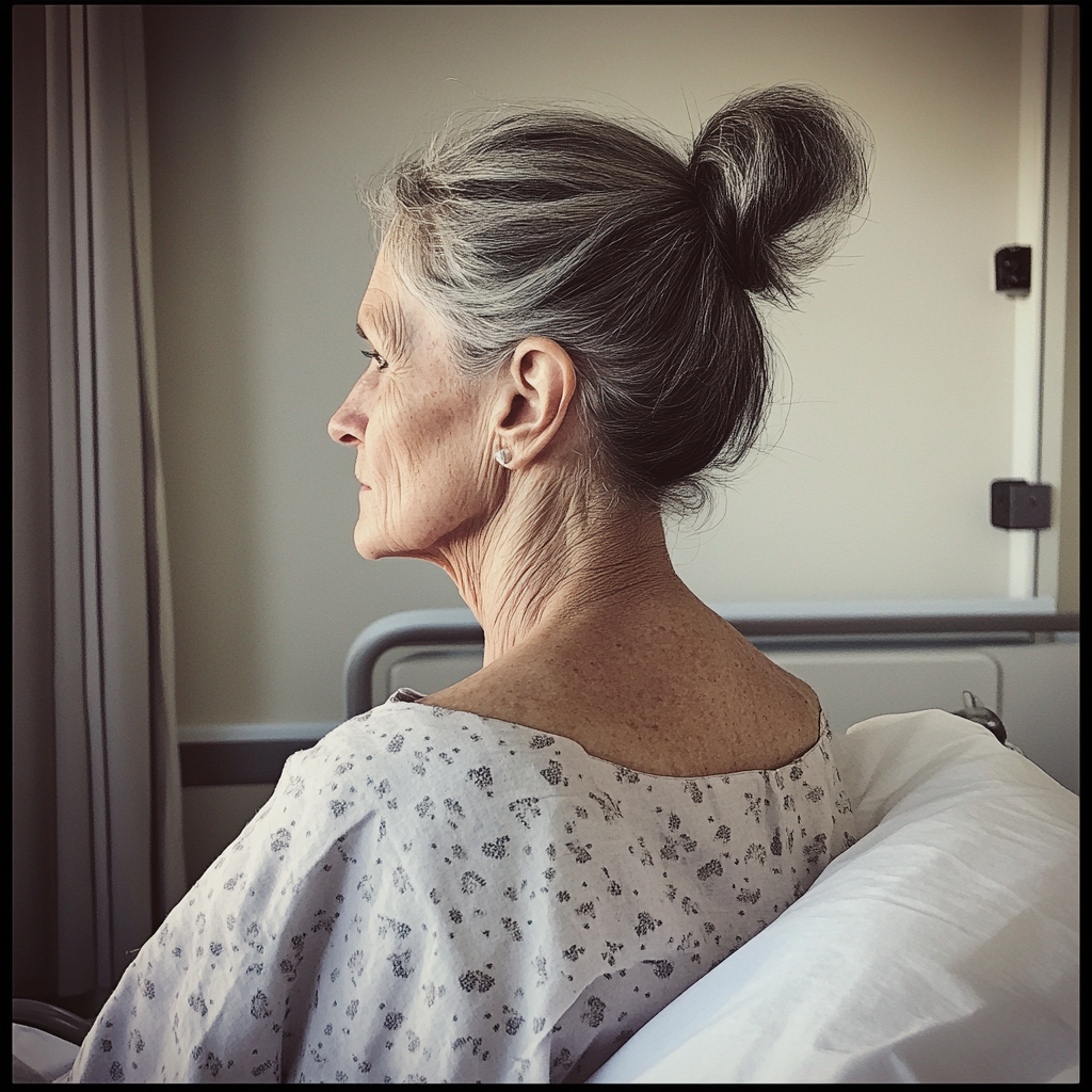 A woman sitting in a hospital bed | Source: Midjourney