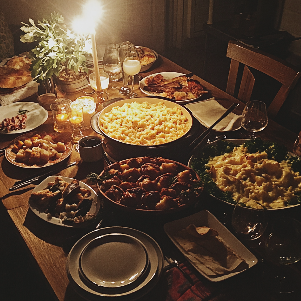 A table full of food | Source: Midjourney