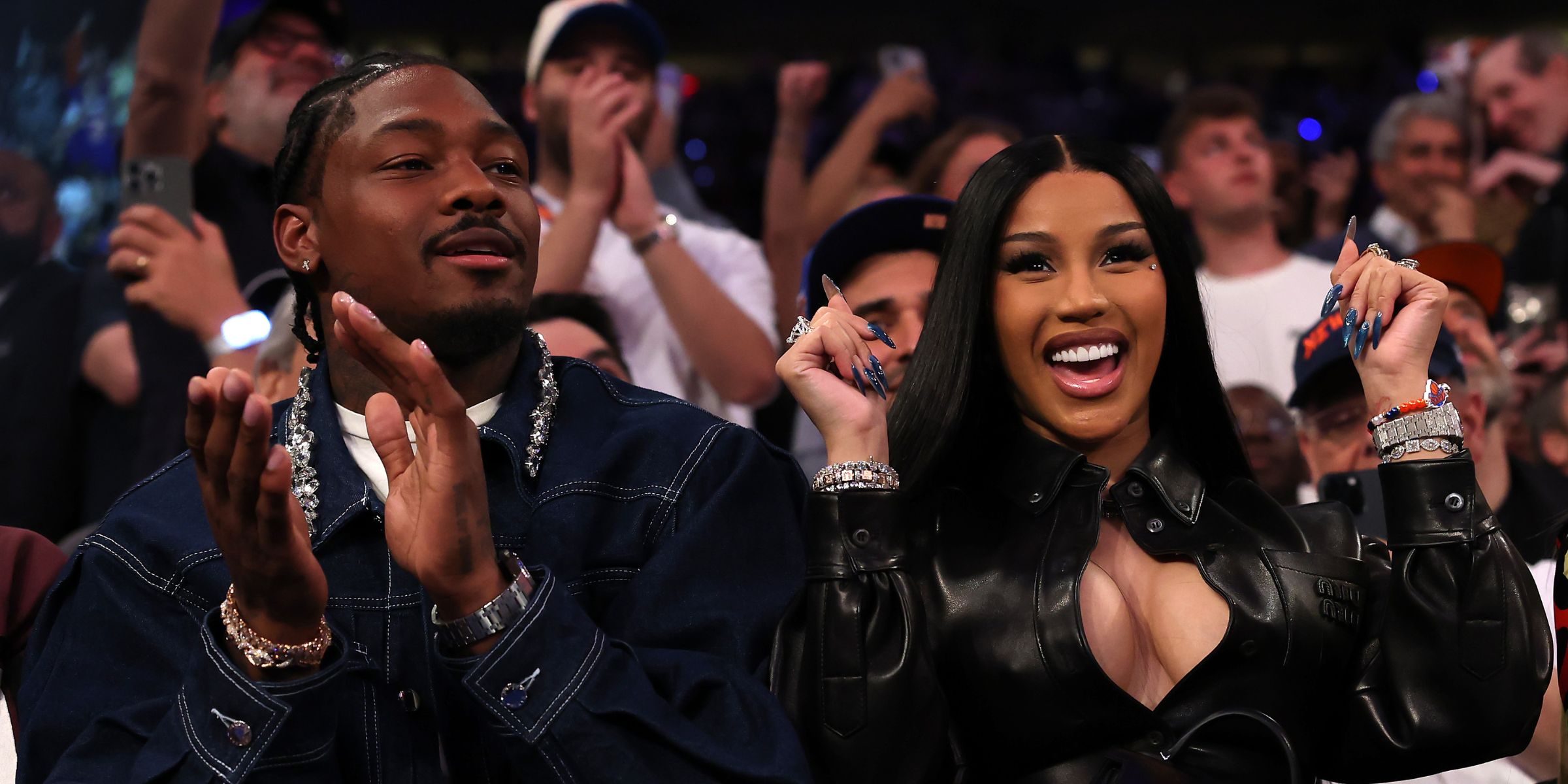 Stefon Diggs and Cardi B | Source: Getty Images