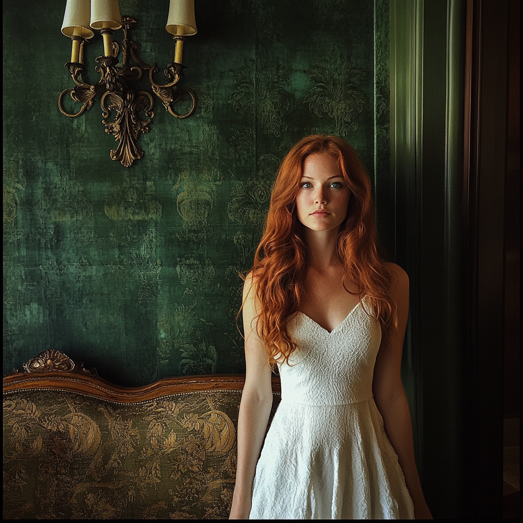 A woman standing in a hotel room | Source: Midjourney