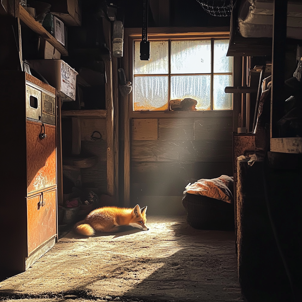 A fox in a garage | Source: Midjourney