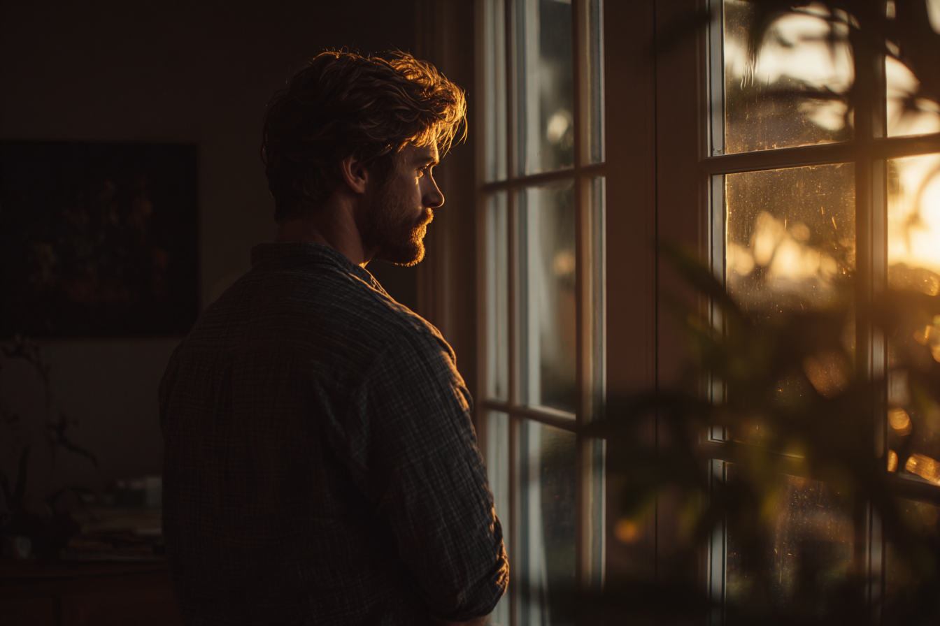 A man standing near a window | Source: Midjourney