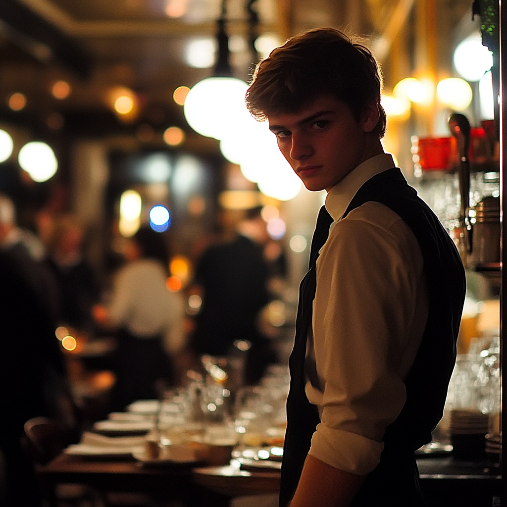 A waiter in a restaurant | Source: Midjourney