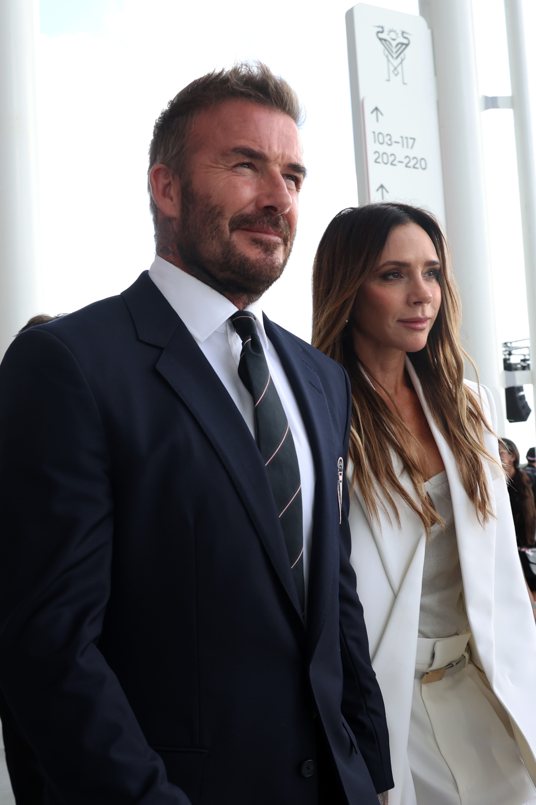 David Beckham and Victoria Beckham attend the stadium's ribbon-cutting ceremony prior to the MLS match between Inter Miami CF and Austin FC at Nu Stadium on April 04, 2026 in Miami, Florida. | Source: Getty Images