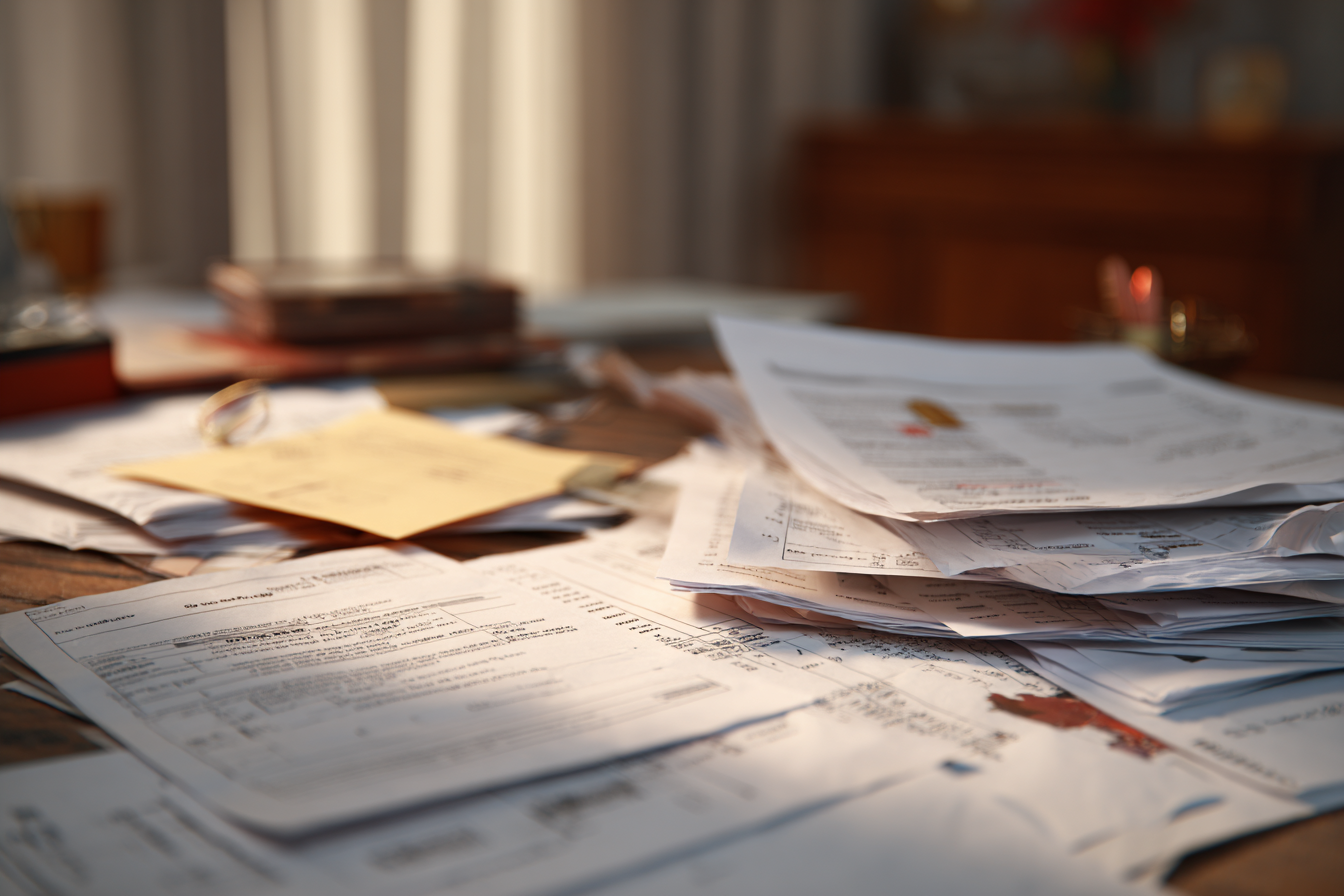 Documents spread across a table | Source: Midjourney