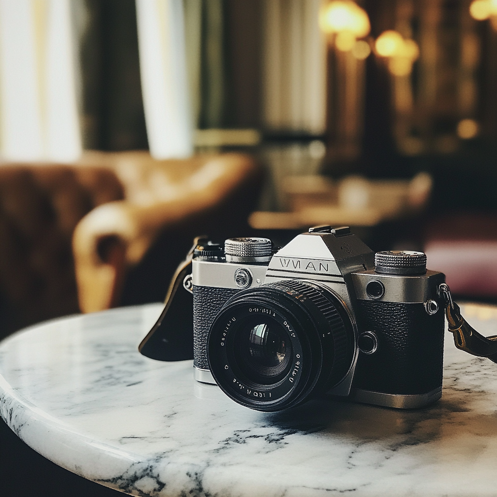 A camera on a table | Source: Midjourney