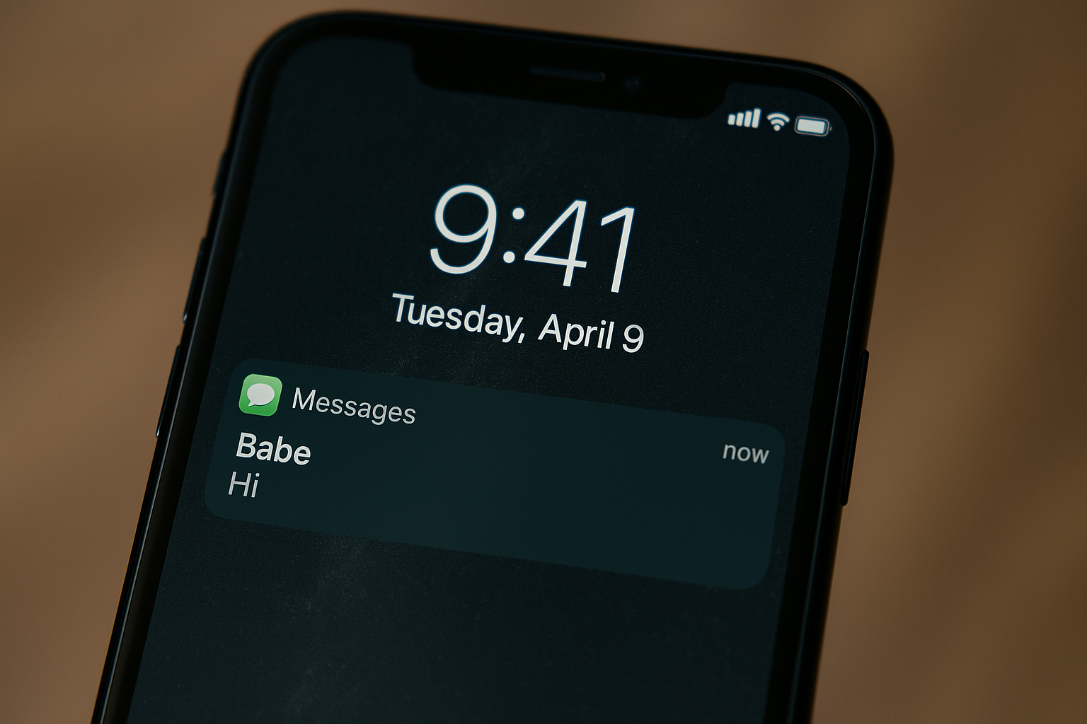 A locked screen of the phone | Source: Sora