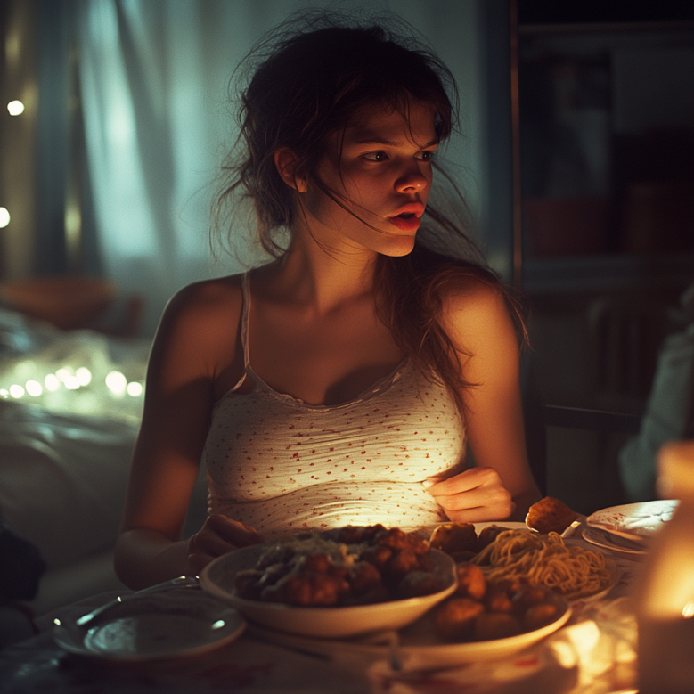 Una donna incinta sorpresa | Fonte: Midjourney