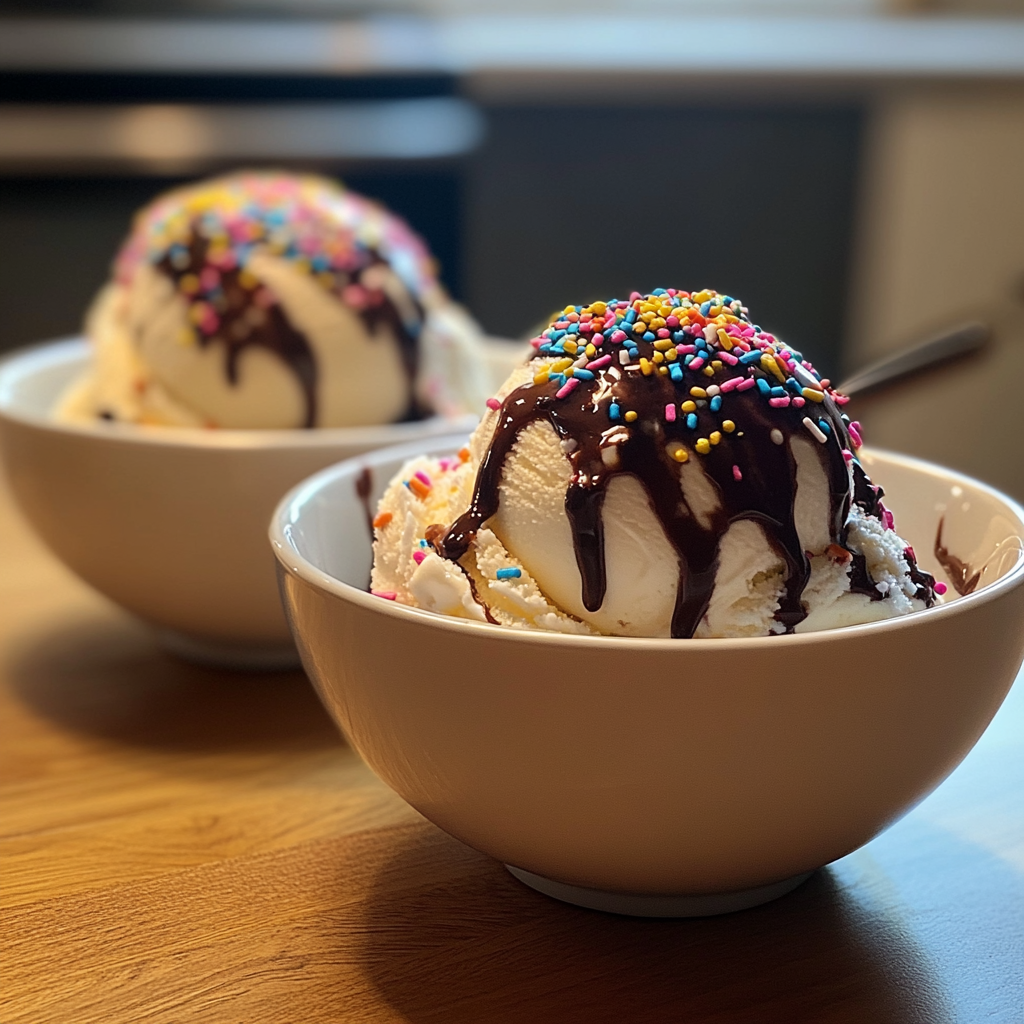 Bowls of ice cream | Source: Midjourney