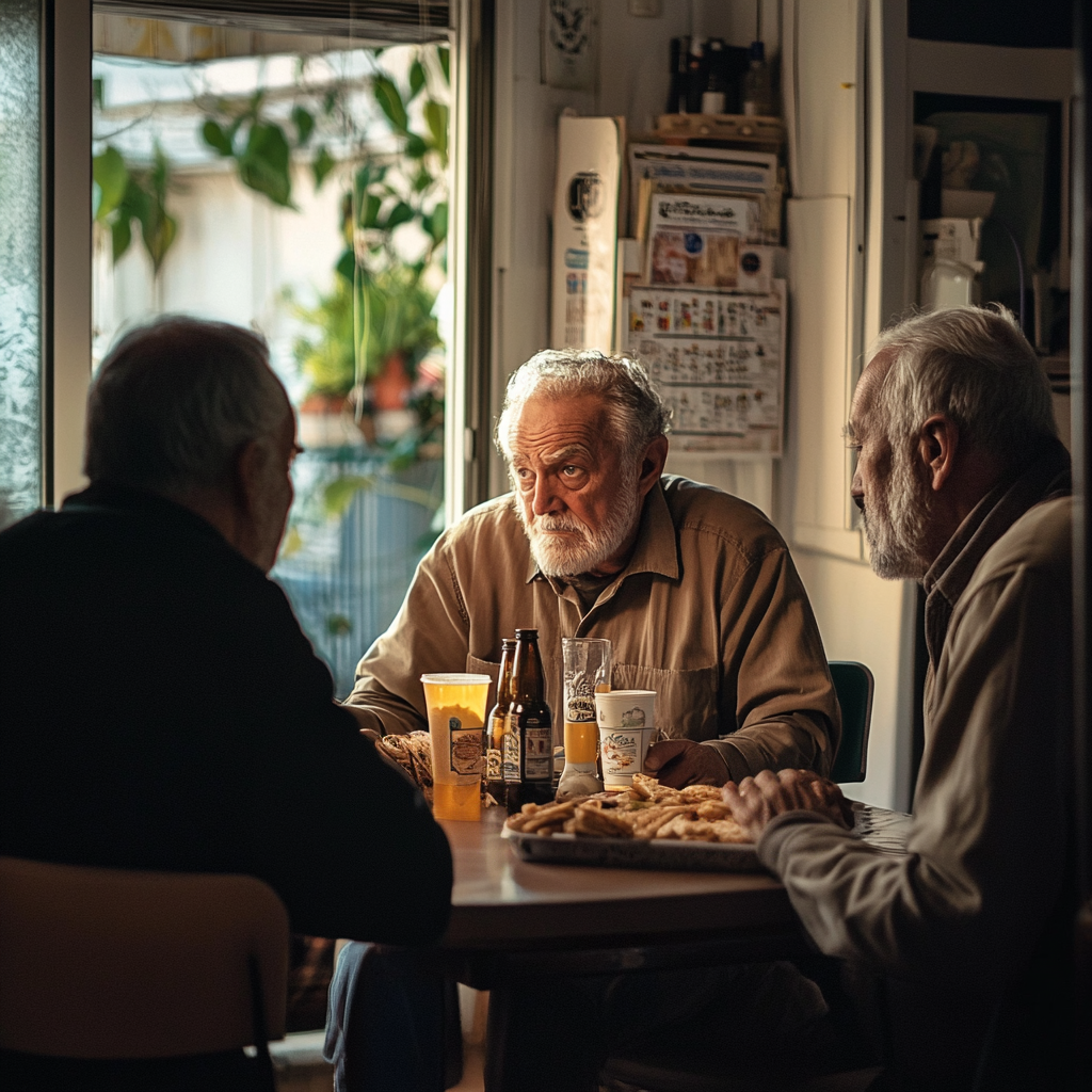 Senior men hanging out | Source: Midjourney