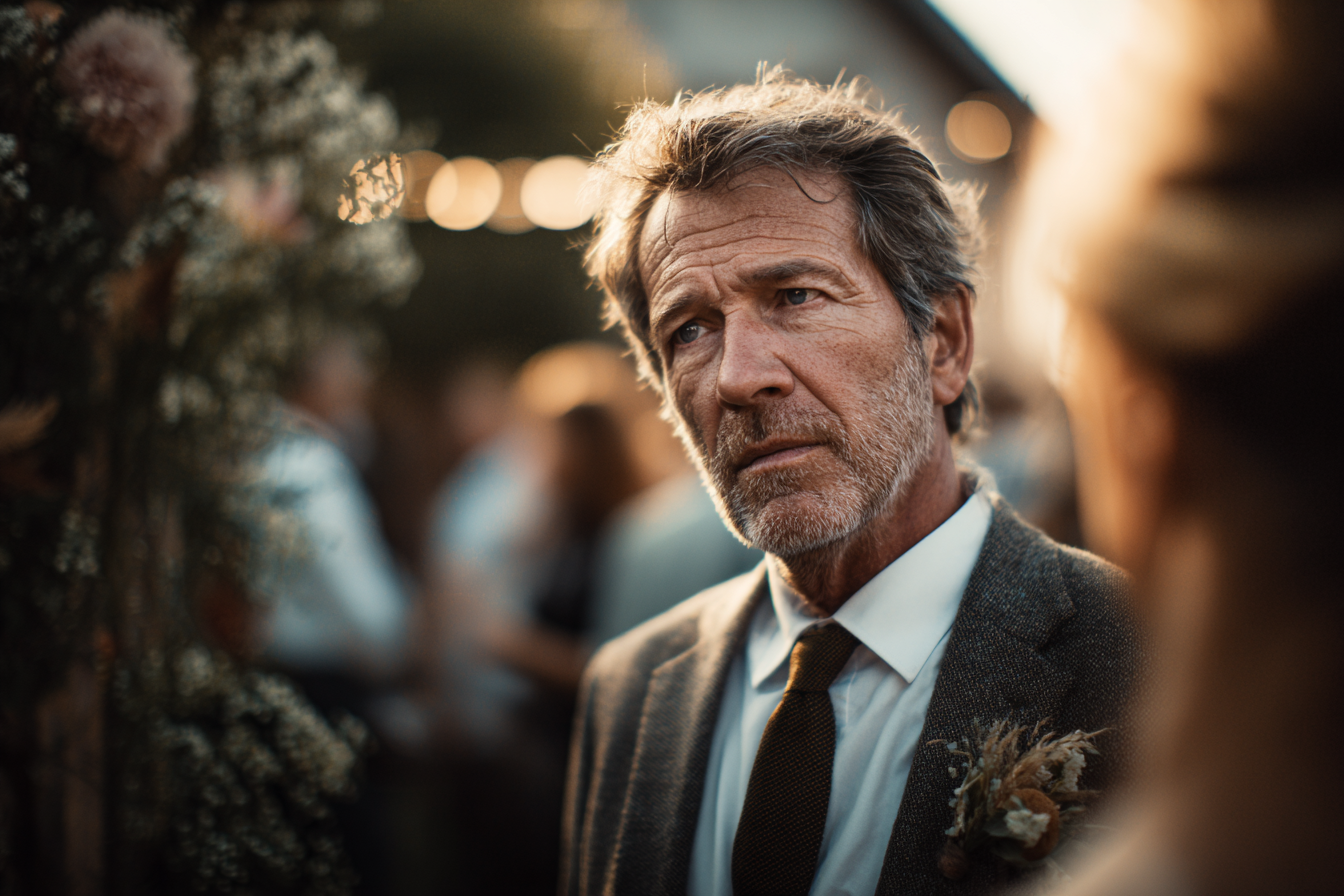 Starszy mężczyzna rozmawiający z kobietą | Źródło: Midjourney