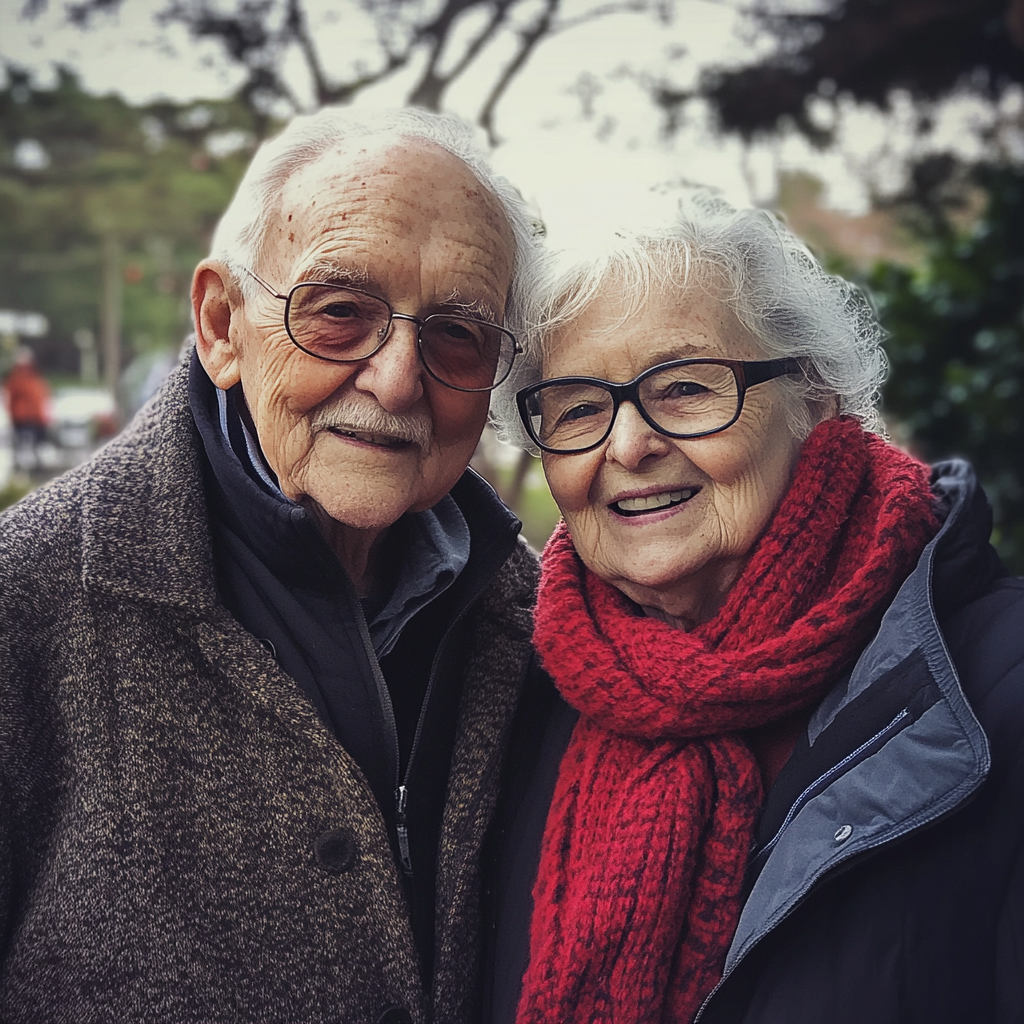 A close up of an old couple | Source: Midjourney