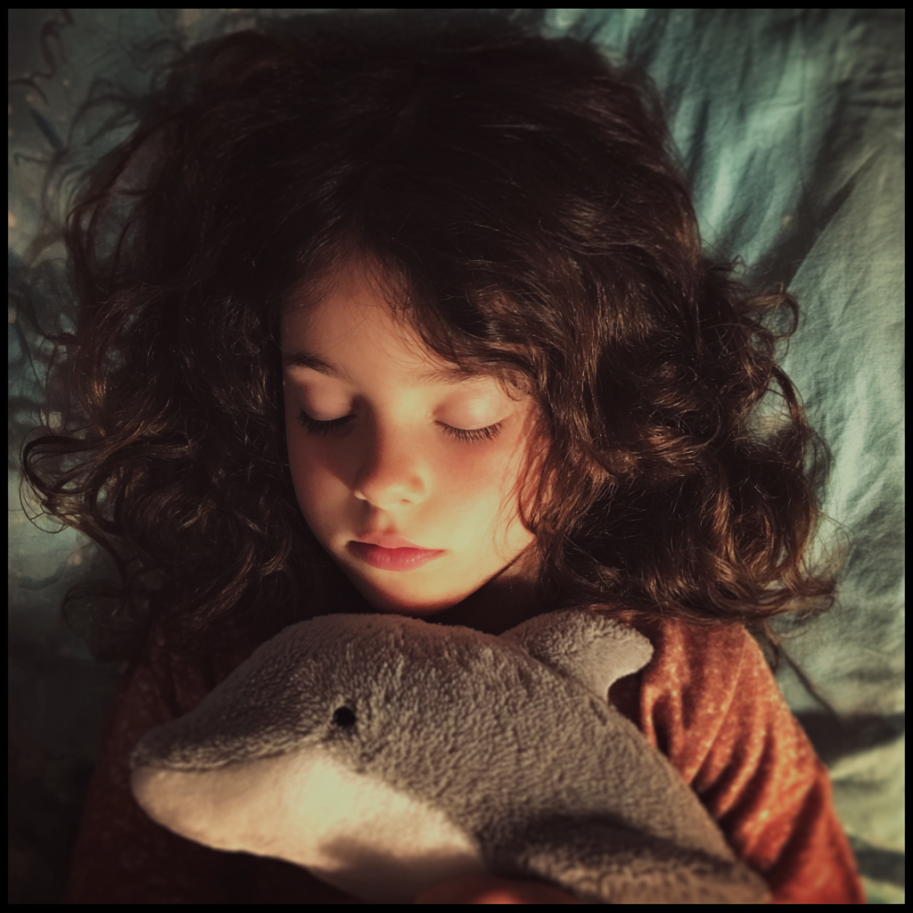 A sleeping little girl | Source: Midjourney