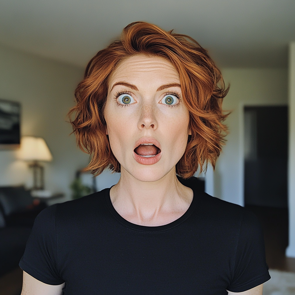 A shocked woman | Source: Midjourney