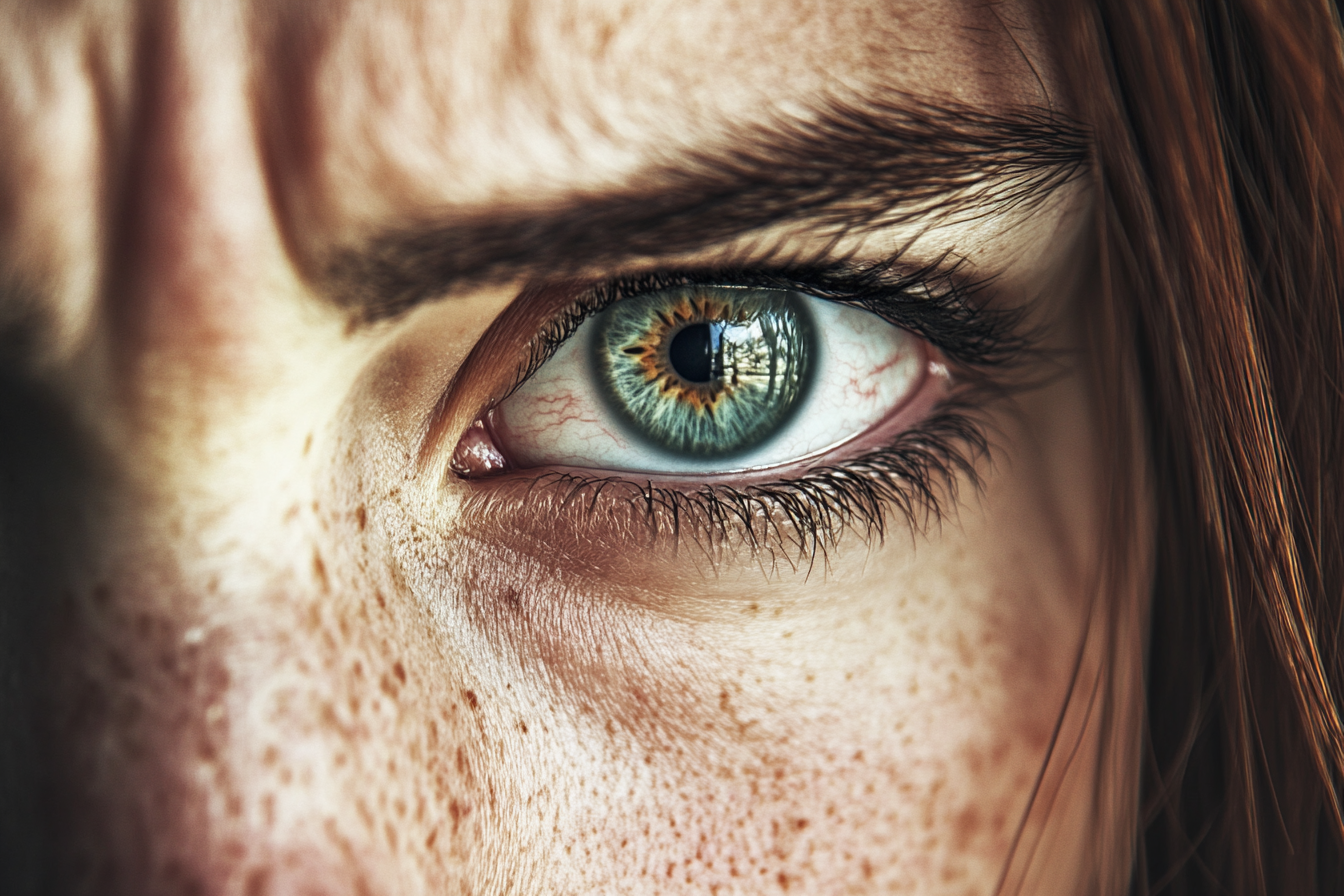 Close up of a woman with a fierce look in her eye | Source: Midjourney