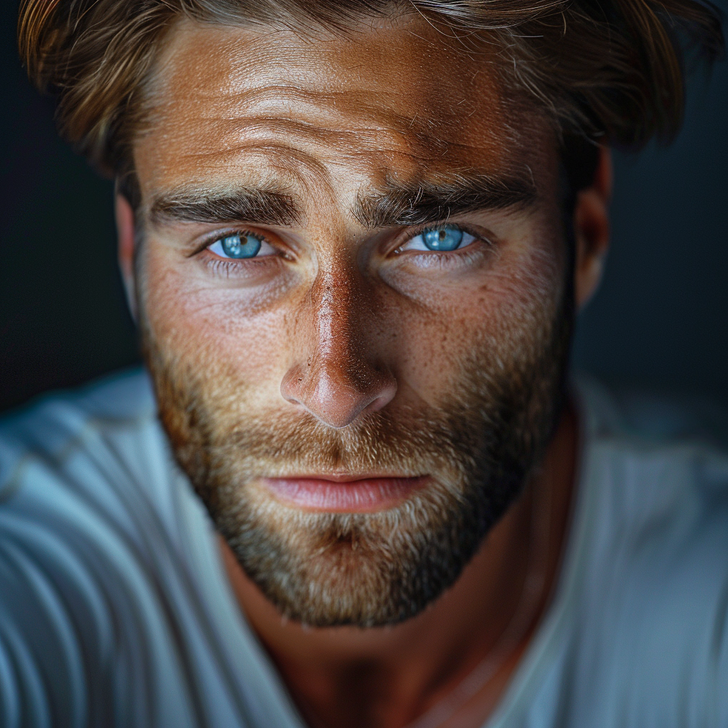 Close-up view of an angry man facing the camera | Source: Midjourney