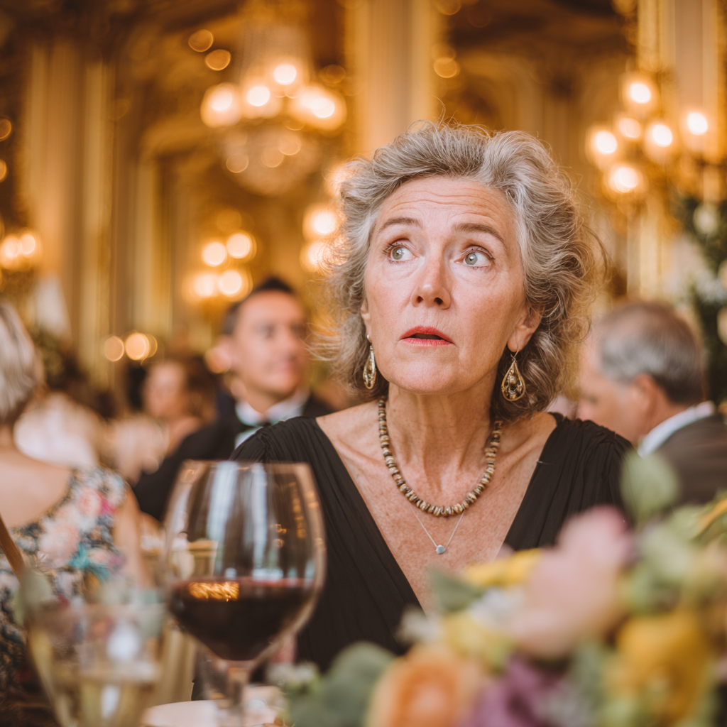 A shocked woman at an event | Source: Midjourney