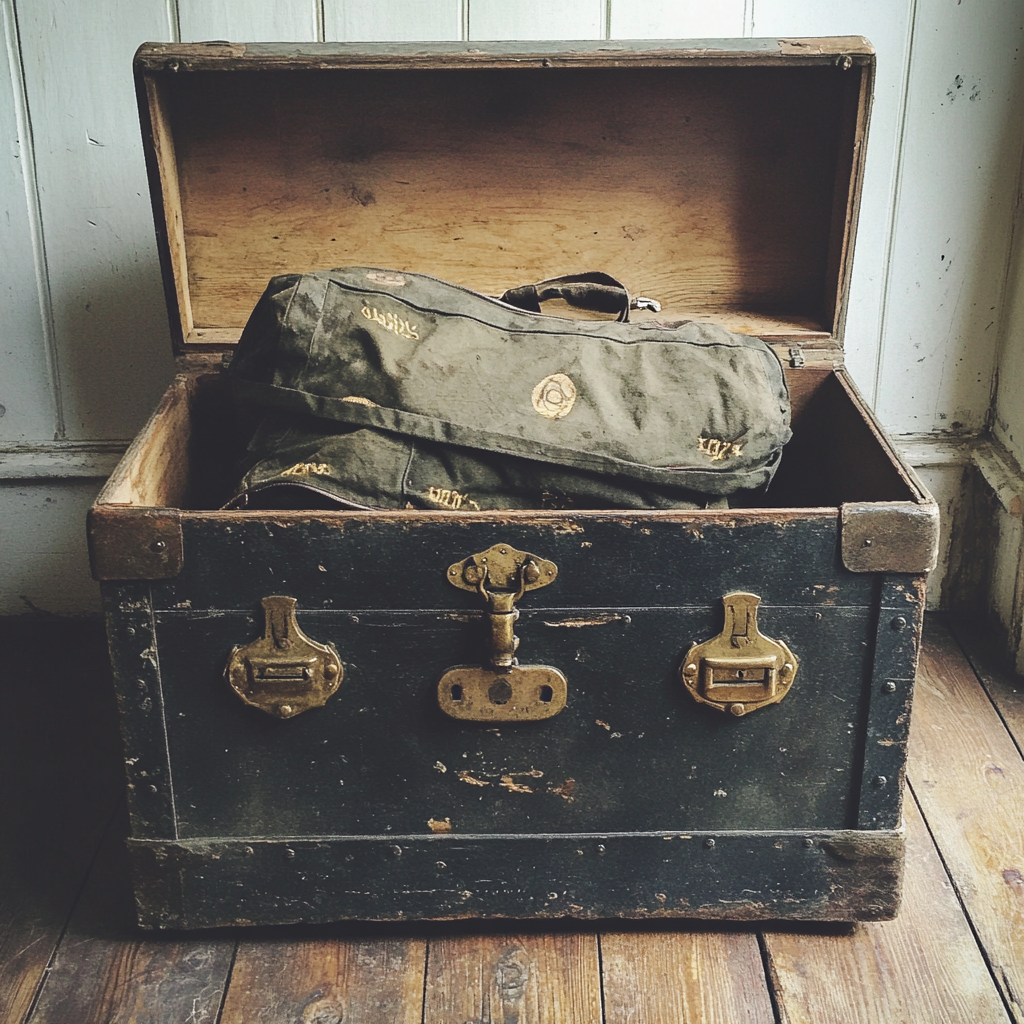 A duffel bag inside a trunk | Source: Midjourney