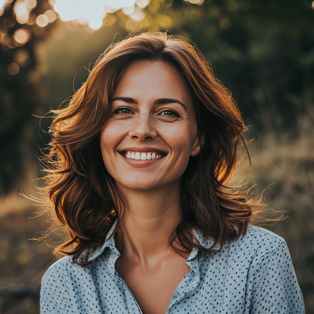 A smiling woman | Source: Midjourney