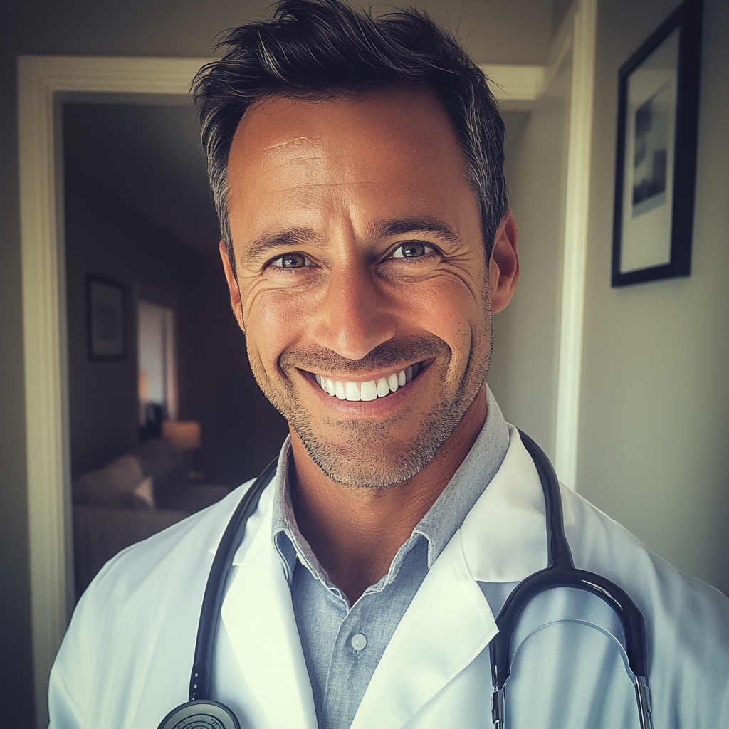 A smiling doctor | Source: Midjourney