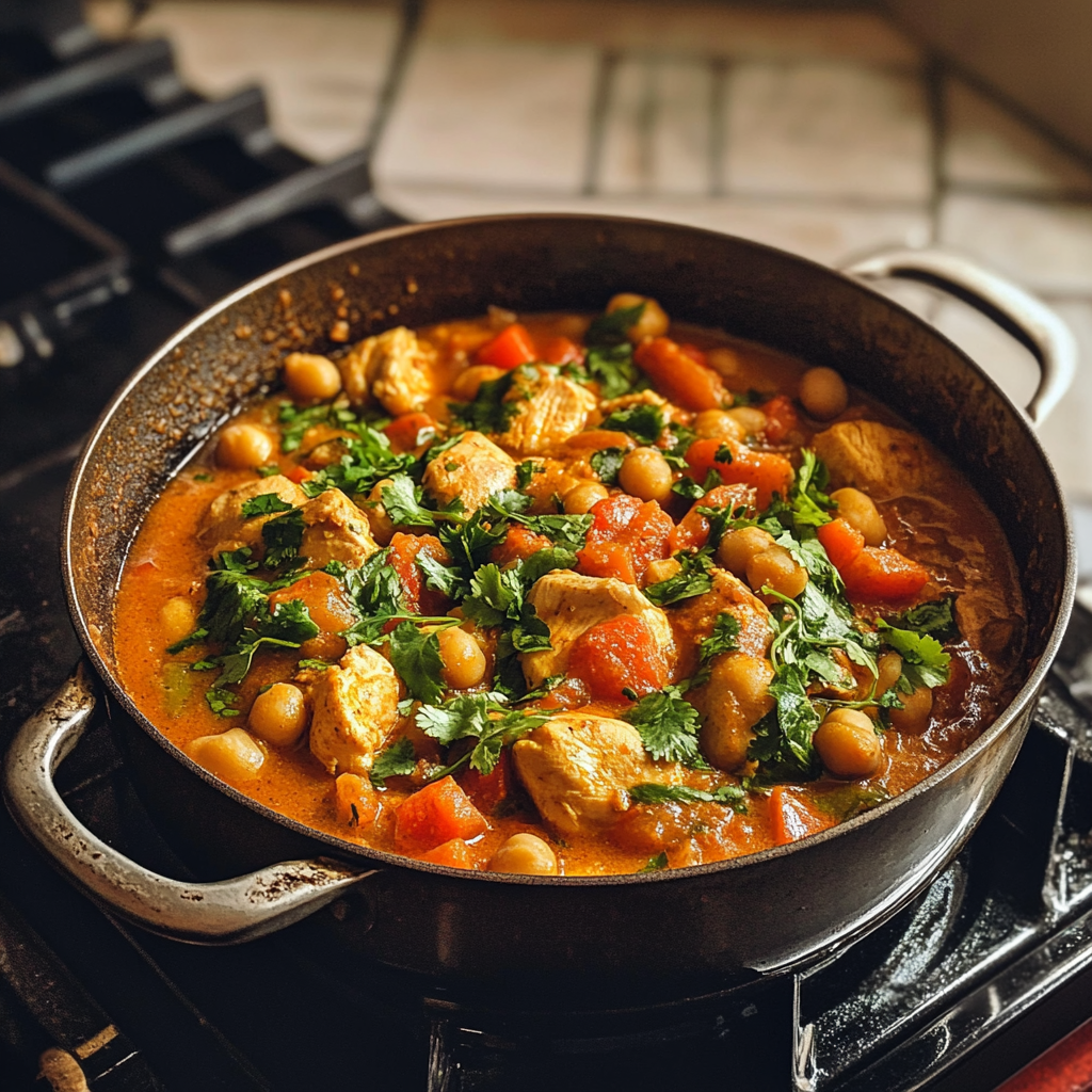 A pot of food on a stove | Source: Midjourney