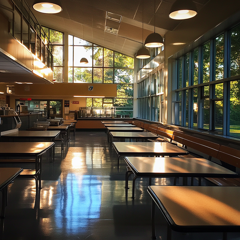 A school cafeteria | Source: Midjourney