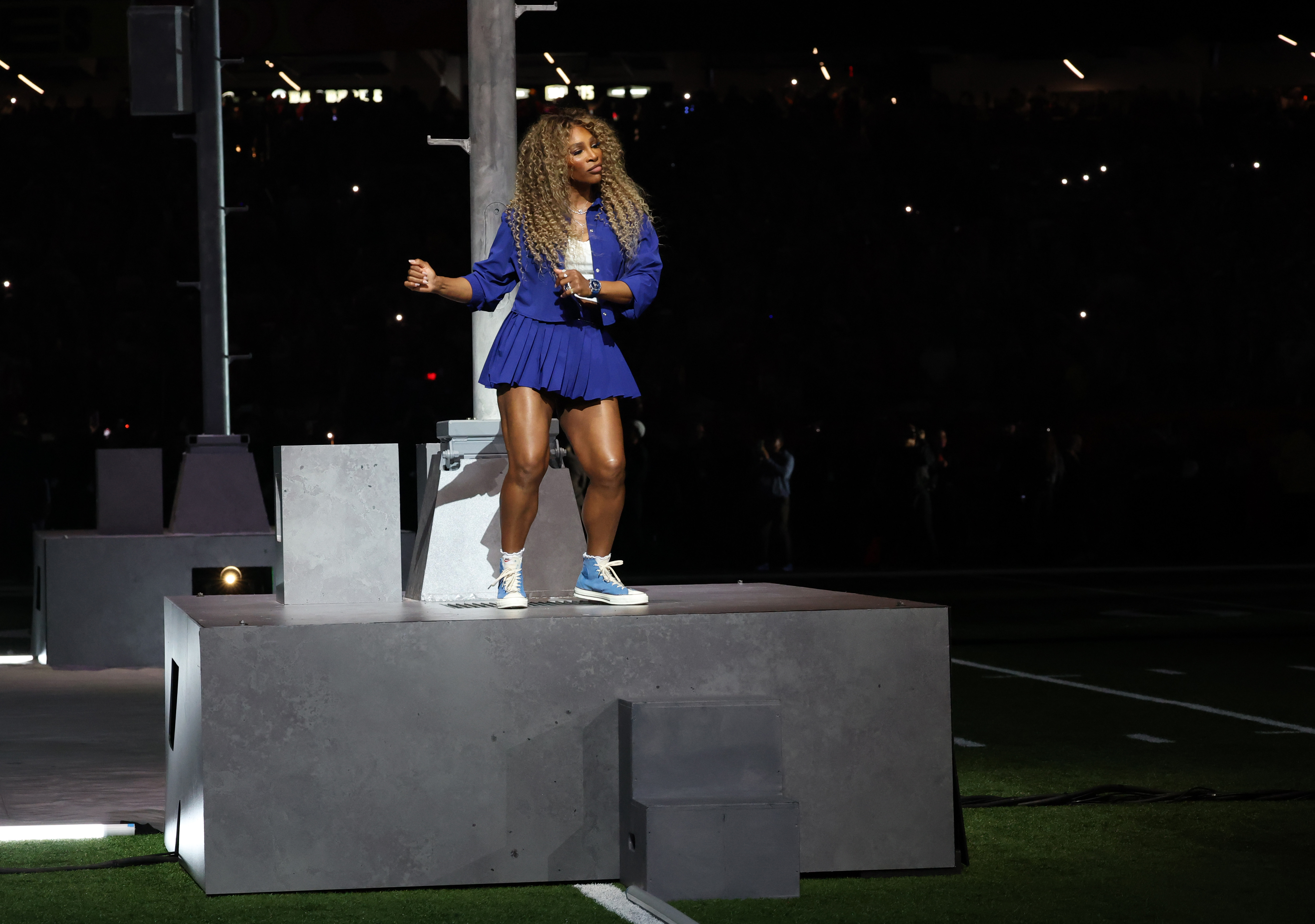 Serena Williams performs during the Apple Music Super Bowl LIX Halftime Show at Caesars Superdome on February 9, 2025, in New Orleans, Louisiana | Source: Getty Images