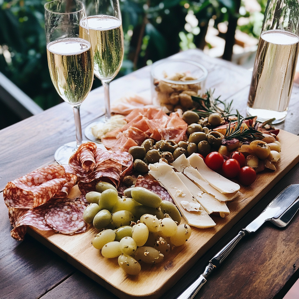 A charcuterie board | Source: Midjourney