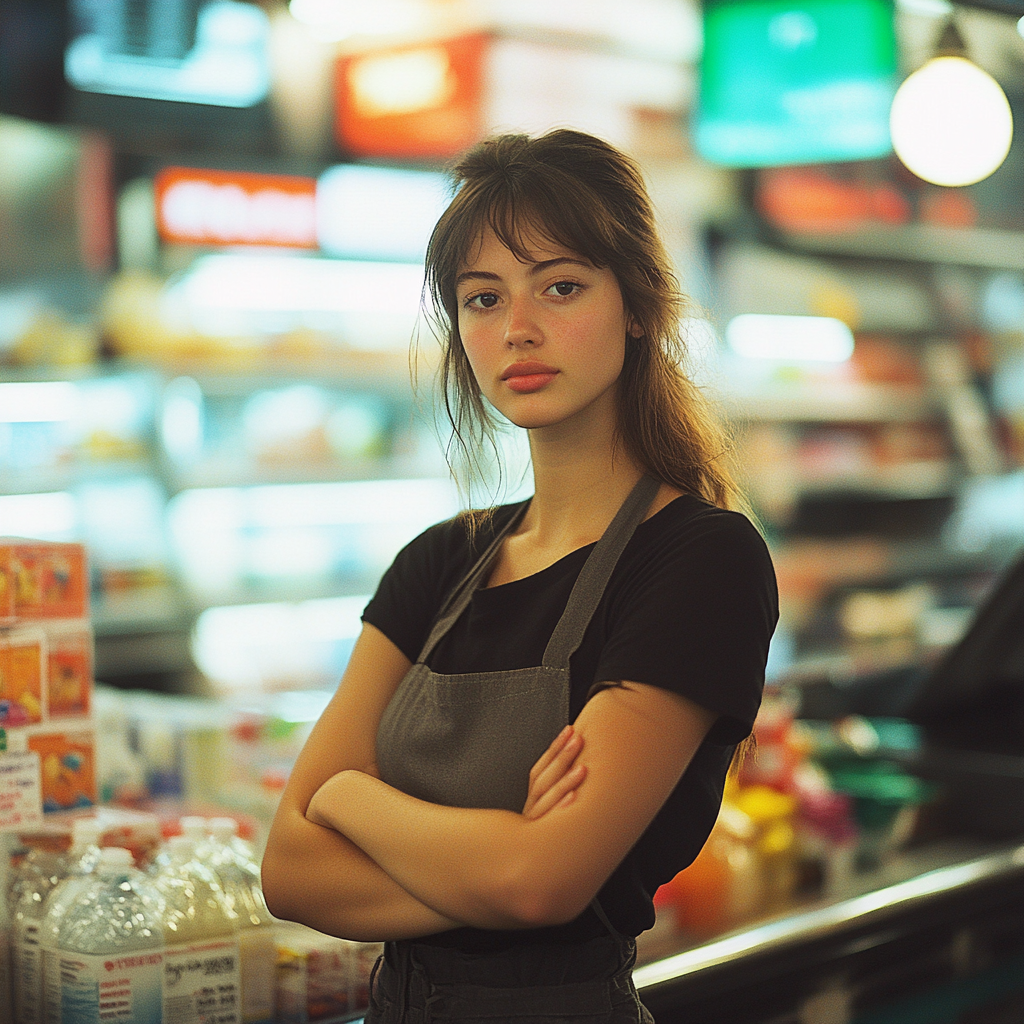 A cashier in a store | Source: Midjourney